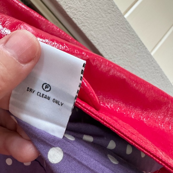 Boden Women's Shiny Red Faux Leather Jacket - Picture 5 of 6